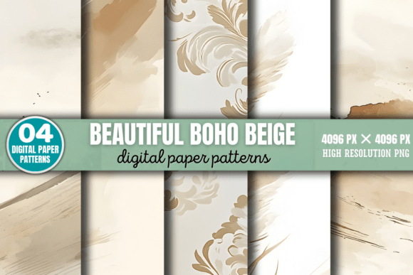 Beautiful Boho Beige Backgrounds 2: A Versatile Design Essential