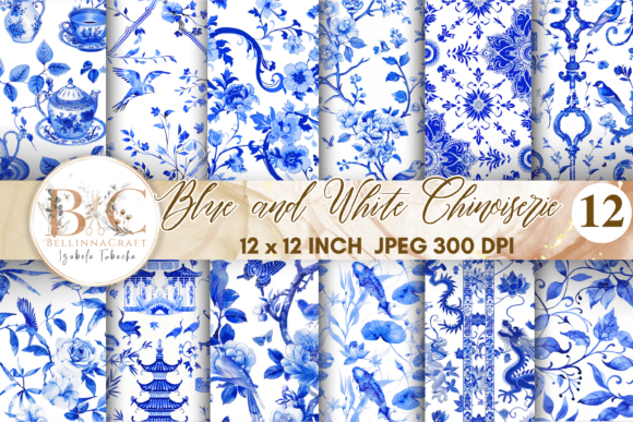 Blue and White Chinoiserie Seamless: Timeless Design for Creative Projects
