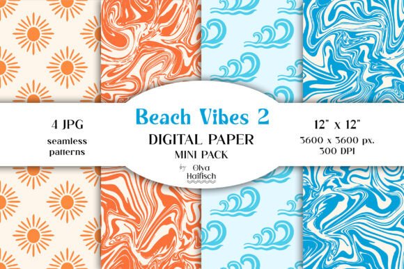 Bright Groovy Summer Digital Paper Pack: Vibrant & Versatile Design Tool