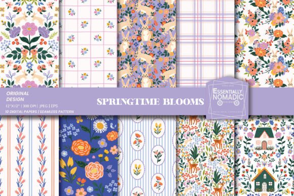 Cottagecore Spring Floral Pattern Repeat: A Versatile Asset for Creative Projects
