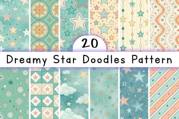 Dreamy Star Doodles Pattern: A Versatile Design for Creative Projects
