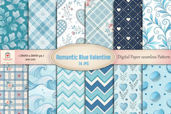 Exploring the Romantic Blue Valentine Seamless Pattern for Creative Projects