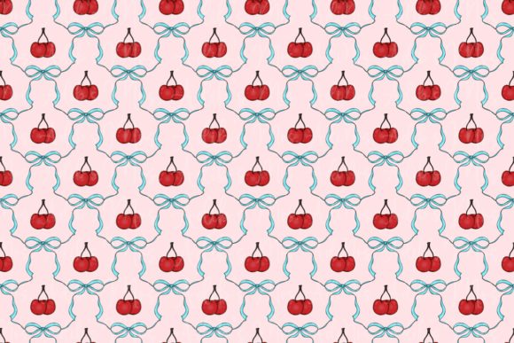 Introducing the Cherry Coquette Seamless Pattern: A Whimsical Addition to Creative Projects