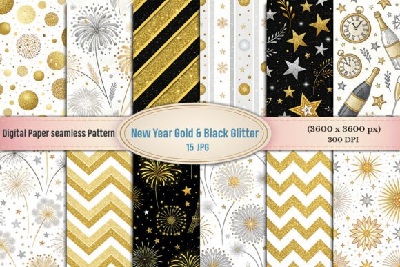 New Year Gold Black Glitter Bundle: A Professional’s Guide to Elevating Creative Projects