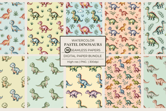 Pastel Dinosaurs Seamless Papers: A Strategic Tool for Playful and Purposeful Design