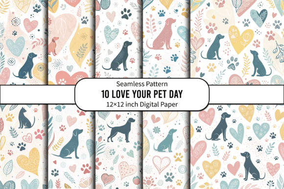 Playful Pet Lover Seamless Paper Design: A Creative Tool for Animal Enthusiasts