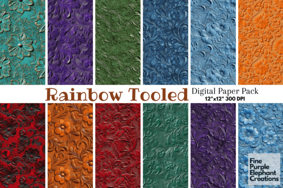 Rainbow Tooled Leather Embossed Cowboy: A Creative Tool for Versatile Digital Projects