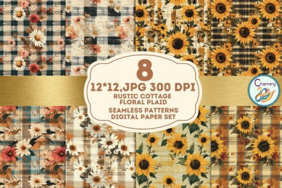 Seamless Paper Rustic Floral Plaid: A Timeless Design for Modern Creations