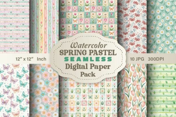 Spring Paste Watercolor Seamless Pattern: A Versatile Tool for Modern Creative Projects