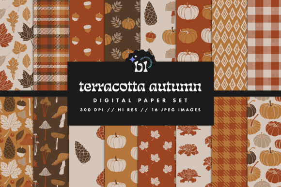 Terracotta Autumn Digital Paper: A Versatile Tool for Creative and Professional Projects