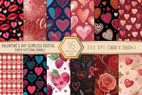 Valentine’s Day Digital Paper Bundle: A Creative Solution for All Your Romantic Projects