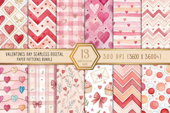 Valentine’s Day Seamless Digital Paper: A Creative Asset for Versatile Projects