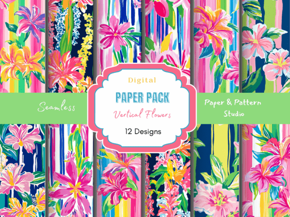 Vertical Flower Seamless: A Versatile Design for Creative Projects