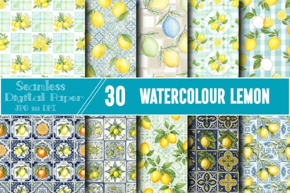 Watercolour Lemon Seamless Pattern Pack: A Strategic Creative Tool for Diverse Applications