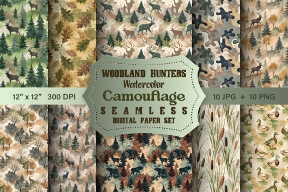 Woodland Hunters Watercolor Camo: A Creative Fusion of Nature and Art